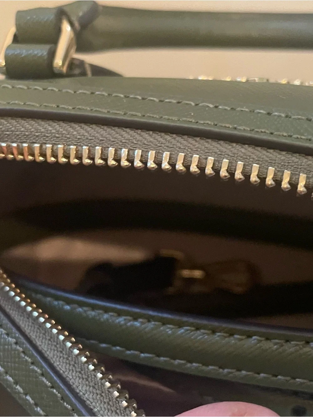kate spade Olive Green Dome Satchel with Crossbody Strap